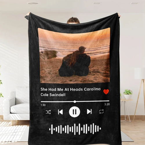 Spersonalizowany Koc Starlight z Muzyką i Zdjęciem