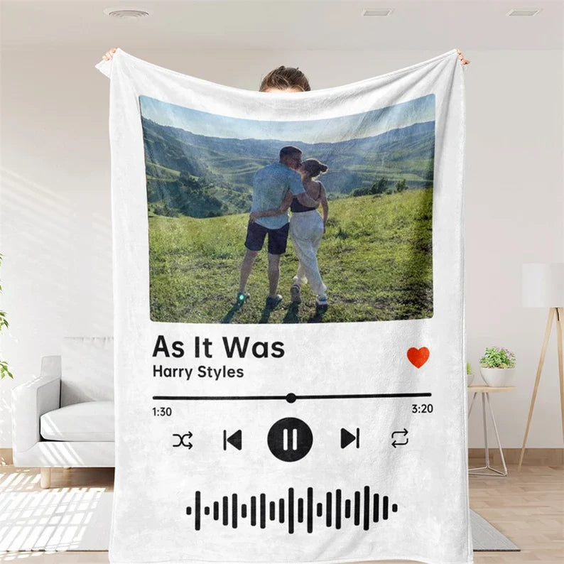 Spersonalizowany Koc Starlight z Muzyką i Zdjęciem