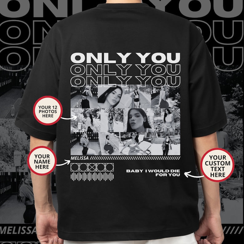Spersonalizowany T-shirt / Bluza / Bluza z Kapturem „Only You” ze Zdjęciem